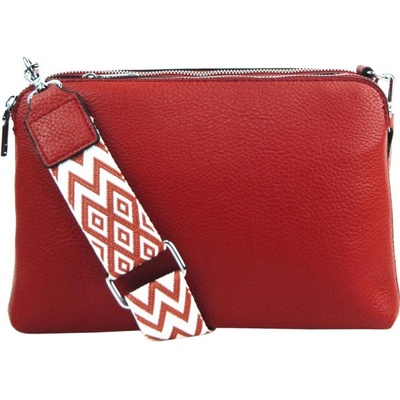 crossbody dámská kabelka se třemi sekcemi Jessica červená