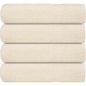 vidaXL Кърпи за ръце FROGN 4 бр. кремави 50x100 см 360 г/м2 (136999)