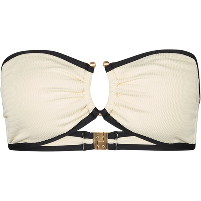 Seafolly Дамско бикини горнище Seafolly Women's Beach Bound Ring Front Bandeau Bikini top - Ecru - размер 40 (EU) (150-4244-0215)