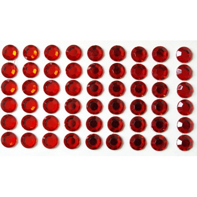 Samolepiace kamienky 10 mm červené