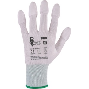 CANIS SAFETY a. s Cxs solo / Ръкавици, потопени в полиуретан - бели 10 (344000210010)