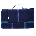 Amazon Basics Travel Accessories - Travel Blanket with Waterproof Backing, 150 x 195 cm, Dark Blue Plaid - TEX0724-4 (B07WHLQWTV)