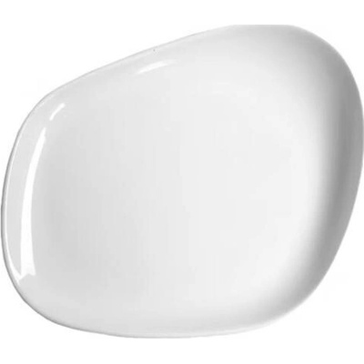 Mělký talíř Cookplay Yayoi 23 × 20 × 3,5 cm, bílý s glazurou