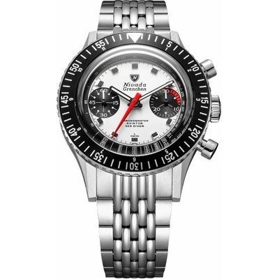 Nivada Grenchen Chronomaster White Panda - Beads of Rice