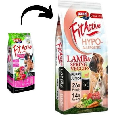 Panzi FitActive ORIGINALS Puppy & Junior Hypoallergenic Lamb & Spring Veggies 2 x 15 kg