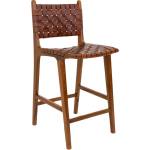 House Nordic Кафяв бар стол от тиково дърво 101 cm Perugia - House Nordic (1001510)