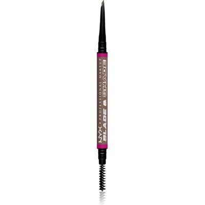 NYX Professional Makeup Blade & Shade молив за вежди с четка цвят 03 Cool Ash Brown гр