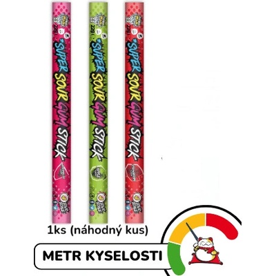 Brain Blasterz Apple/Watermelon/Strawberry Super Sour Gum Stick Level 4 Sour 22 g
