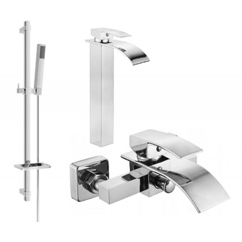 Mexen Aries DQ77 комплект за вана, хром - 744813DQ77-00 (744813DQ77-00)