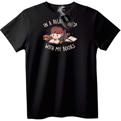 NOONEBRAND Тениска Във връзка с моите книги - XL, Black