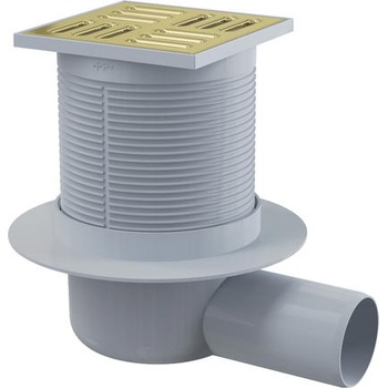 Deante Точков сифон с решетка, 105x105, матирано злато (KOS_R01C)