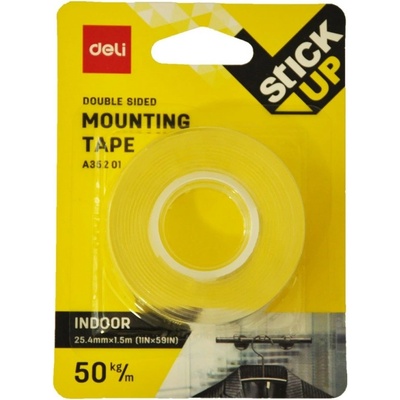 Тиксо двойнозалепващо монтажно Deli 25.4/1.5 м 35201