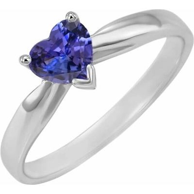 Eppi zlatý zásnubní prsten s tanzanitovým srdcem Lila R36341