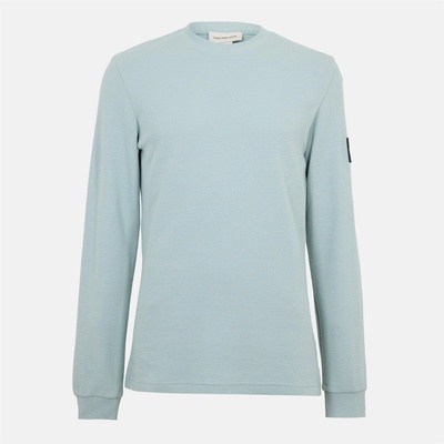 Calvin Klein Jeans Фланелка с дълъг ръкав Calvin Klein Jeans Waffle Long Sleeve Top - Overcast Grey