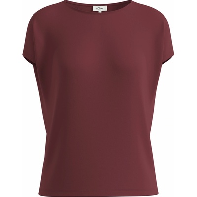 s.Oliver Dámske voľné tričko T SHIRT RELAXED FIT Vínová