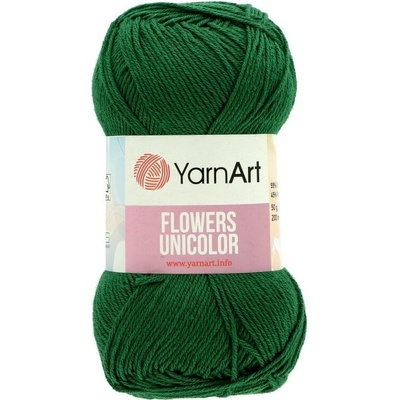 YarnArt Flowers Unicolor zelená 758