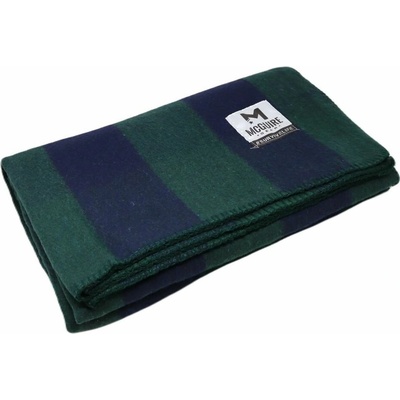 McGuire Gear Vlněná deka 80% vlna obšitá zeleno-modrá 160x230