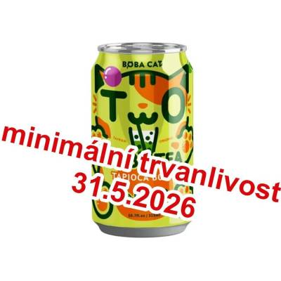 Boba Cat Milk Matcha Tapioca Bubble Tea 315 ml