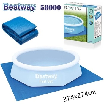 Bestway Подложка за басейн с диаметър до 244см, Bestway 58000 Flowclear, 274x274см (58000 Flowclear)