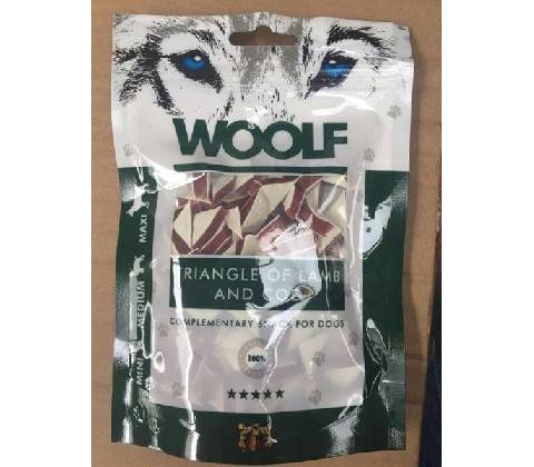 Woolf Dog Lamb and Cod Triangle 100 g