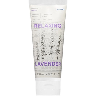 Korres Relaxing Lavender релаксиращо мляко за тяло за нощ 200ml