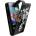 Samsung I9100 Galaxy S II Flip Floral Калъф Черен + Протектор