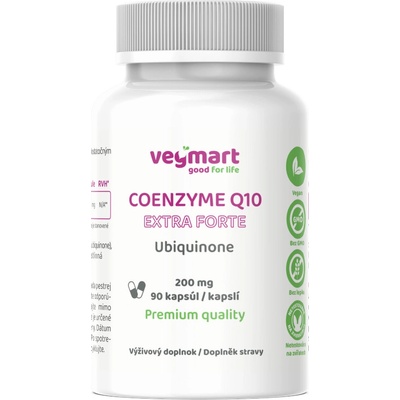 Vegmart Koenzým Q10 Extra forte ubiquinón 200 mg 90 kapsúl