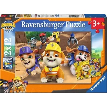 Ravensburger - Puzzle 2x12 Paw Patrol: Team in Action! - 1 - 39 piese