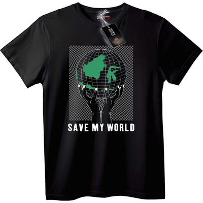 NOONEBRAND Тениска Спаси моя свят еко - 6XL, White