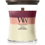 WoodWick Trilogy Lush Nectar ароматна свещ с дървен фитил 275 гр