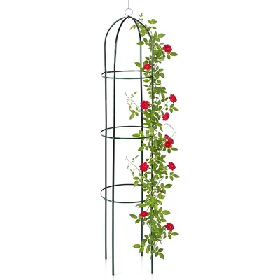 Vilde zahradní obelisk pro popínavé rostliny 36 × 36 × 194 cm zelený