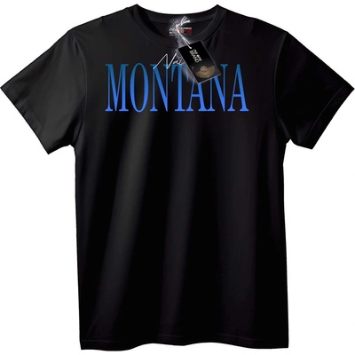 NOONEBRAND Montana Синя Надпис Тениска - 3XL, White