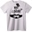 NOONEBRAND Тениска Кой е Coon? Мустаци - XL, White