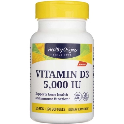 Healthy Origins Vitamin D3 5000 IU x 120 softgel kapsúl