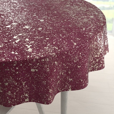 Biante Zamatový okrúhly obrus Isabela IBL-006 Gold Design vínový Ø 110cm