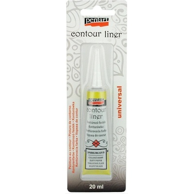 pentart Kontura univerzální 20ml třpytivá zlatá