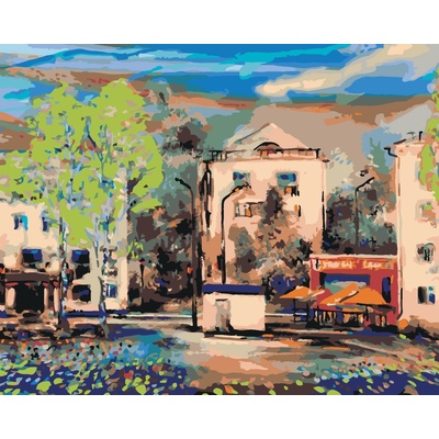 ZUTY Malování podle čísel HLAVNÍ ULICE V NOVOSIBIRSKU Rozměr 40 x 50 cm Rámování vypnuté plátno na rám