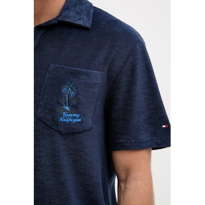 Tommy Hilfiger тениска с яка мъжка с памук SUMMER (MW0MW42773)