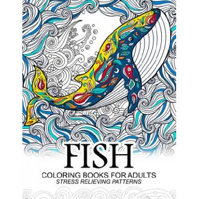 Fish Coloring Books for adults: dolphins, Whale, Shark in the sea Design