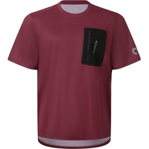 straede Фланелка с къс ръкав за колоездене straede Aexplore Gravel Shirt Cycling jersey - Merlot (056-4368-0314)