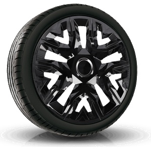 NRM капаци за колела 15", perfecto черен лак, 4брой (vtv-pu-23415)