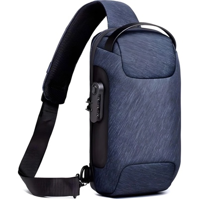 HARAHU Чантичка за кръст с usb зареждане is-36235 - Синя 2 kp36235 (is-36235)