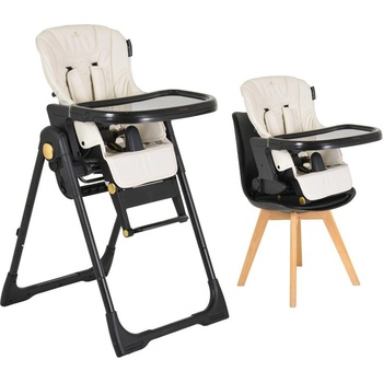 Cangaroo Детски стол за хранене Tiramisu 2 в 1 бежов (3801005152537)