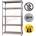 Smart storage СТЕЛАЖ МЕТАЛЕН ПОЦИНКОВАН 5 РАФТА mdf 180х120х40 5х175кг (954567)
