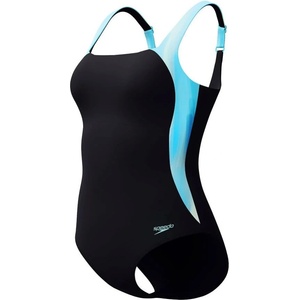 Speedo shaping lunalustre printed 1 piece black/arctic s - uk32