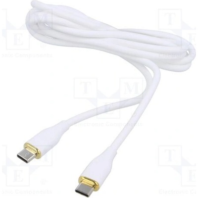 Gembird CC-USB2S-CMCM-1.5M-W USB 2.0, USB C vidlice,z obou stran, 1,5m, bílý