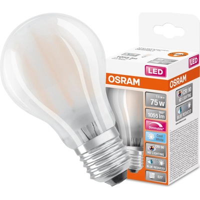 Osram LED žiarovka E27 A60 7,5W 75W 1055lm 4000K Neutrálne 300° CRI90 Stmievateľné vlákno SUPER STAR+
