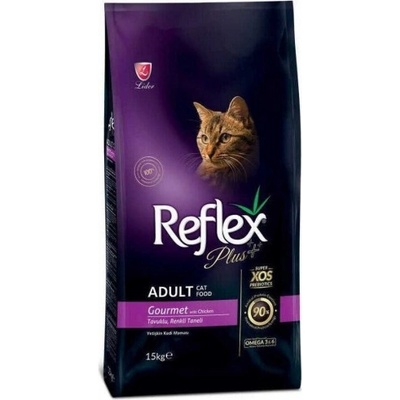 Lider Pet Food Reflex Plus Gourmet Adult Cat Food with Chicken - Пълноценна храна за пораснали котки от всички породи с пиле 15 кг, Турция