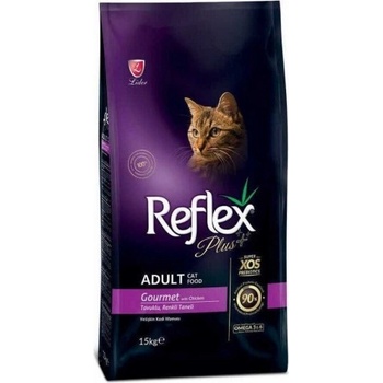 Lider Pet Food Reflex Plus Gourmet Adult Cat Food with Chicken - Пълноценна храна за пораснали котки от всички породи с пиле 15 кг, Турция
