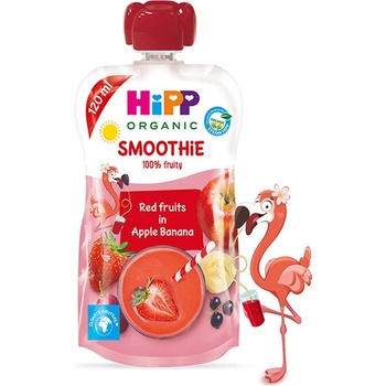 Image 1 of HiPP Био плодово смути - Ябълка, банан и червени плодове 120 мл. - 12+ месеца